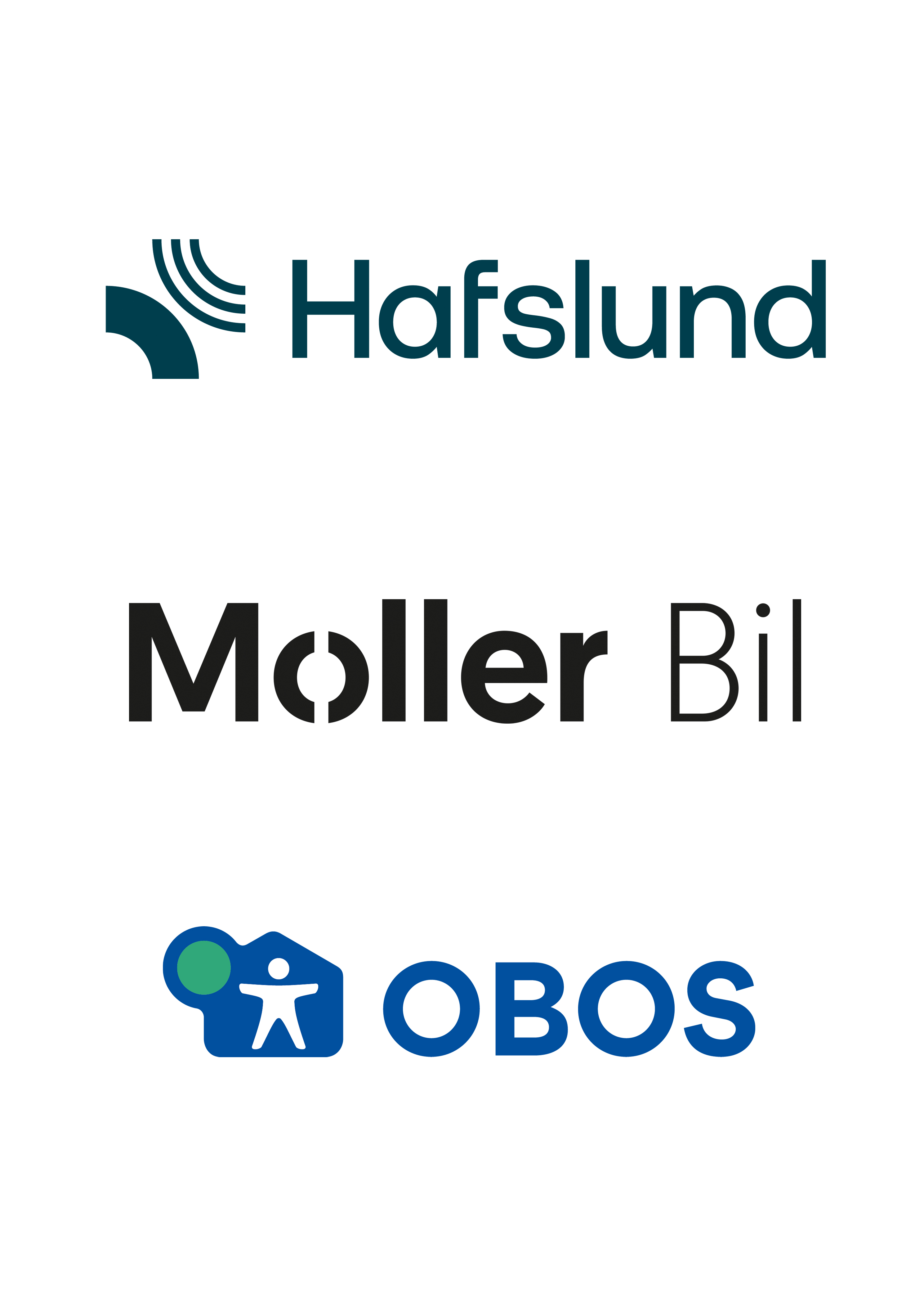 Logo Hafslund, Møller Bli, Obos.