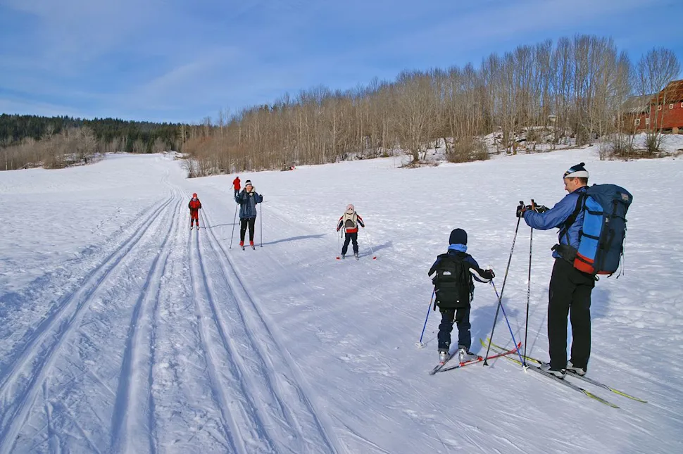 Små skiløpere ved Guriby