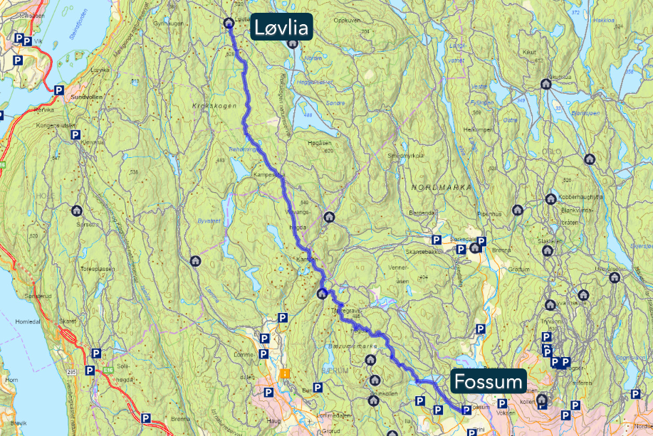 Bilde/kart for turen