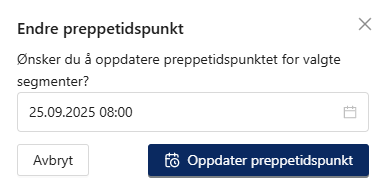 Preppestatus oppdatering