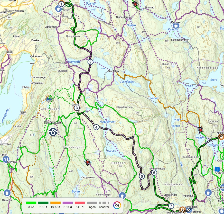 Bilde/kart for turen