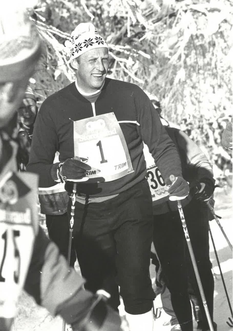 Kong Harald i skirenn. 