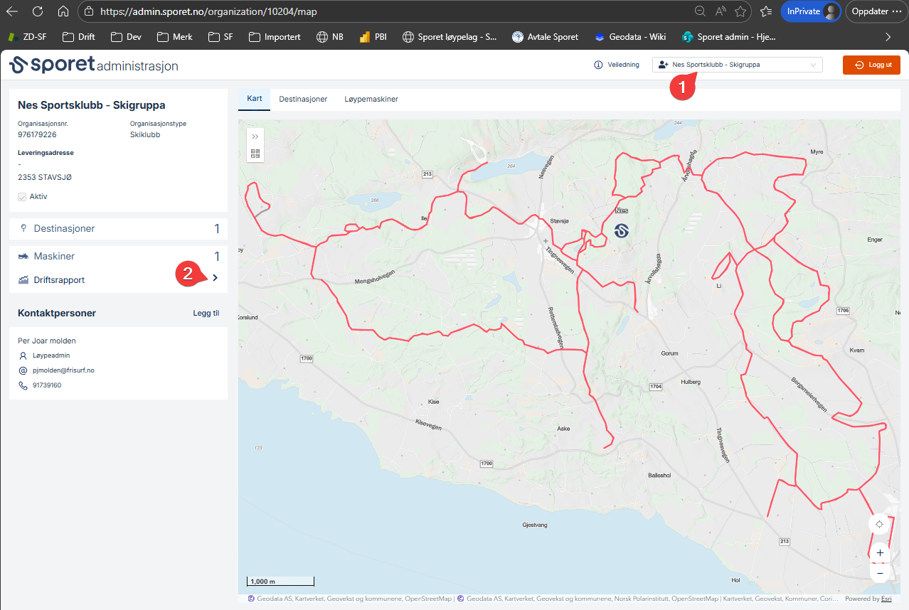 Sporet driftsrapport
