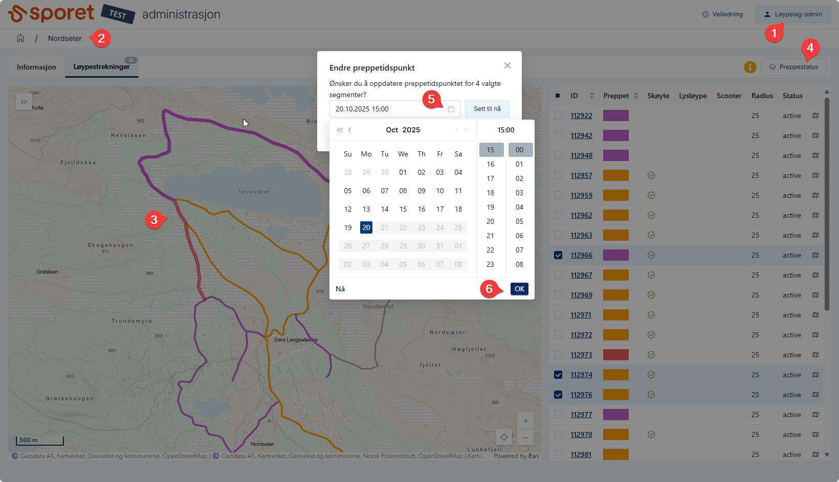 Sporet - endre preppestatus manuelt