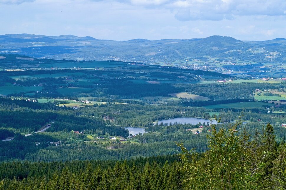 Utsikt mot nordøst fra Lamannshaugen