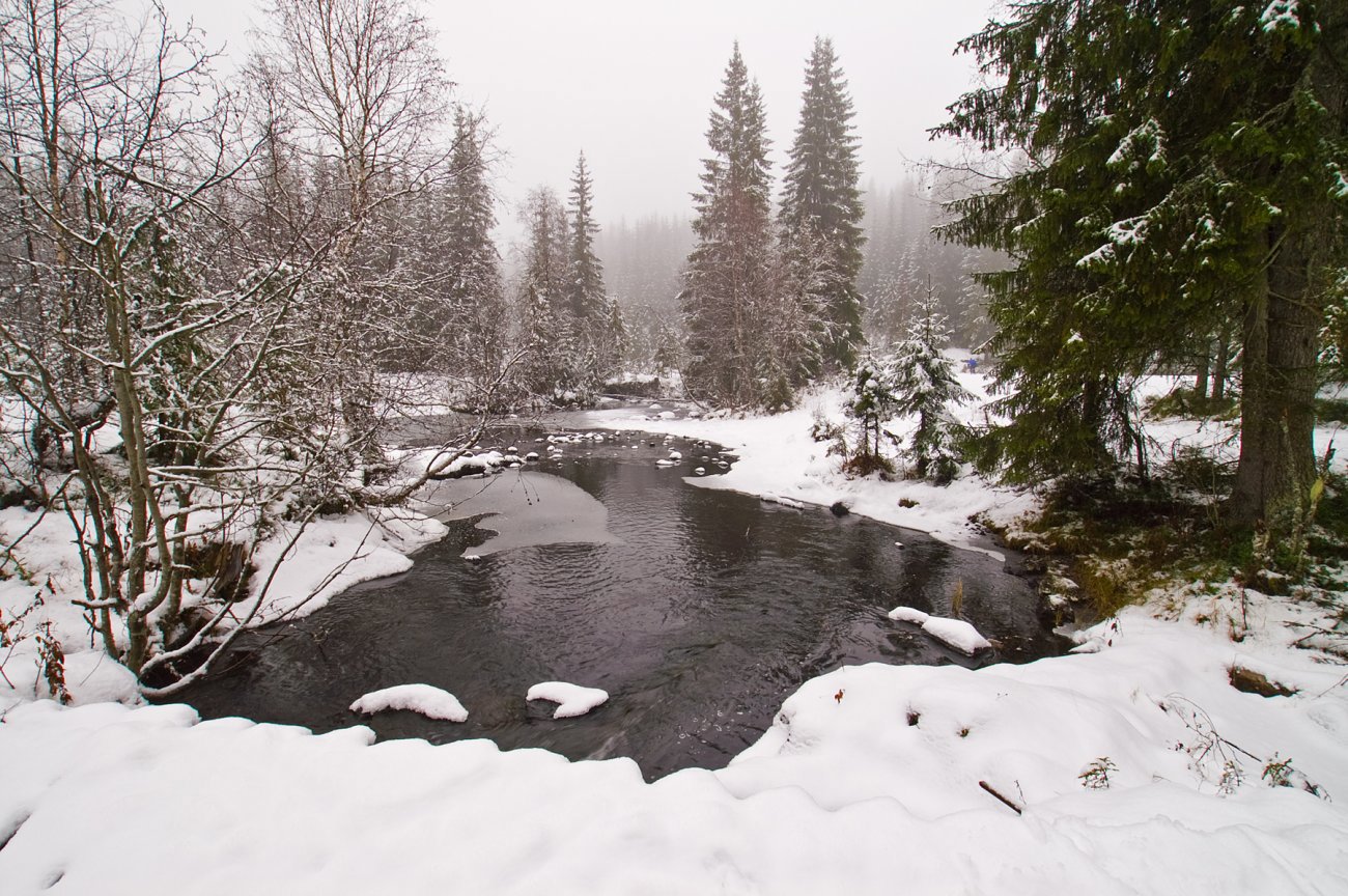 Åpent vann ved Auretjernsbekken