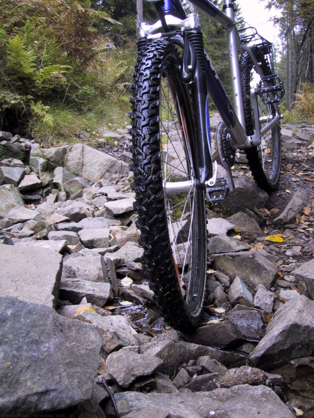 Best å trille sykkelen her