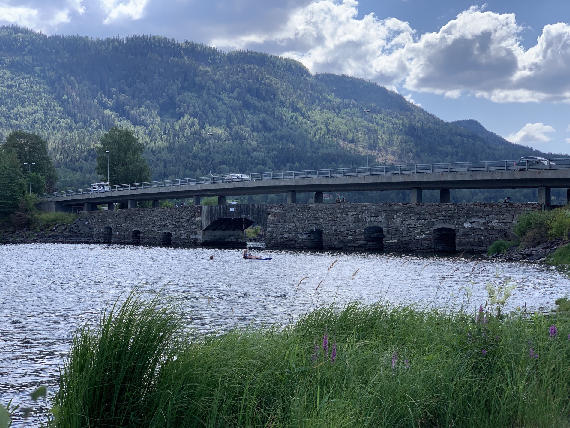 Brua ved Sundøya mellom Sundvolden og Kroksund