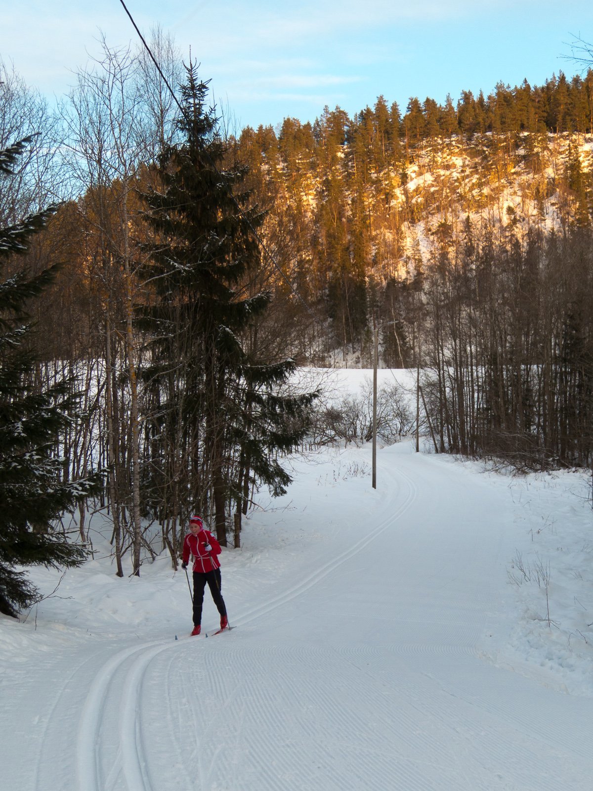 De siste solstrålene på Ringiåsen