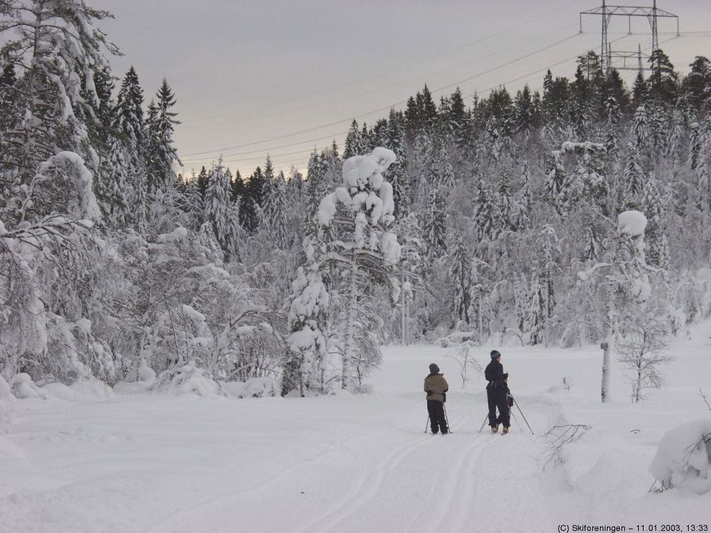 Det første av Småvatna på vei fra Dikemark mot Trangeberga