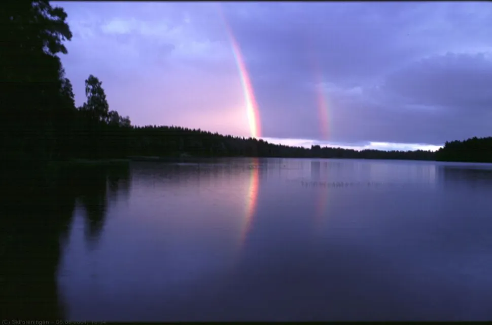Dobbel regnbue over Sognsvann