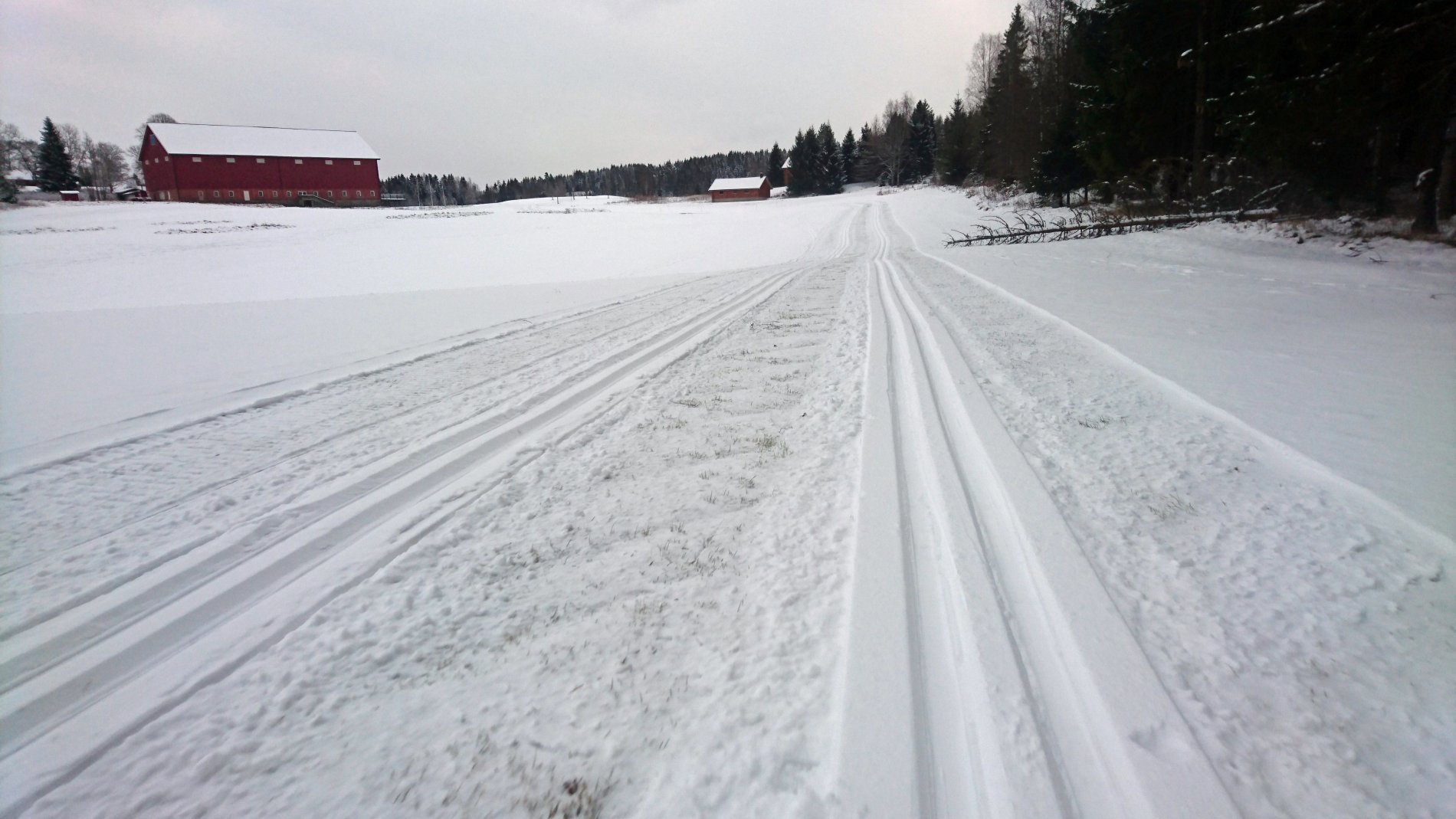 Endelig skiføre på golfbanen i Ytre Enebakk