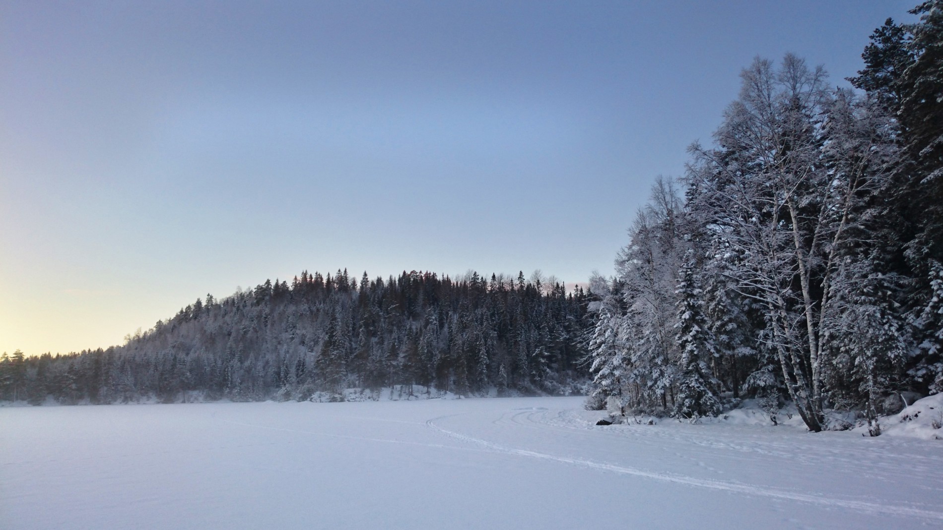 Endelig skivinter også helt øst i Østmarka!