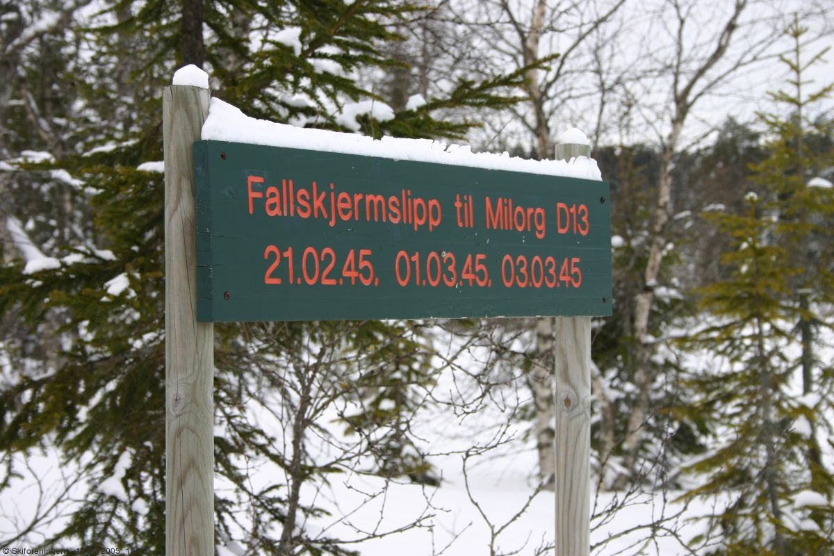 Fallskjermslipp ved Atjern