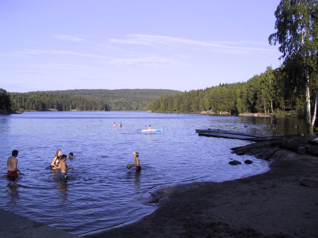 Fin badeplass i Nøklevann