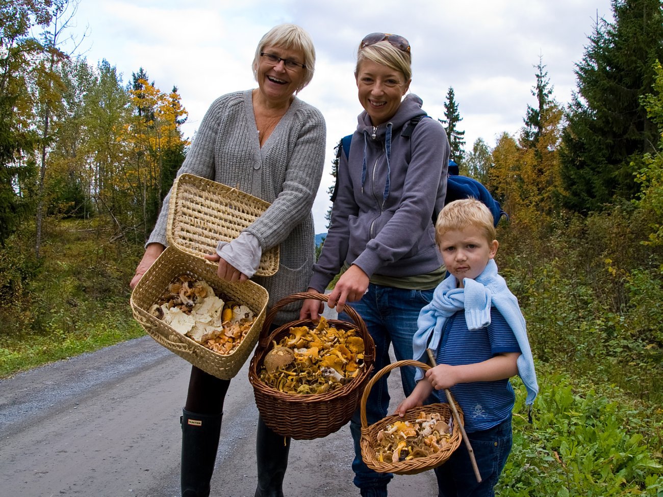 Fin fangst for fornøyd familie