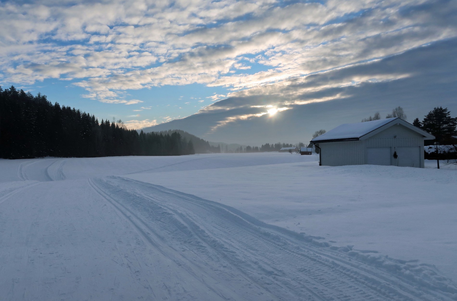 Fin kveld ved Hovelsrudveien