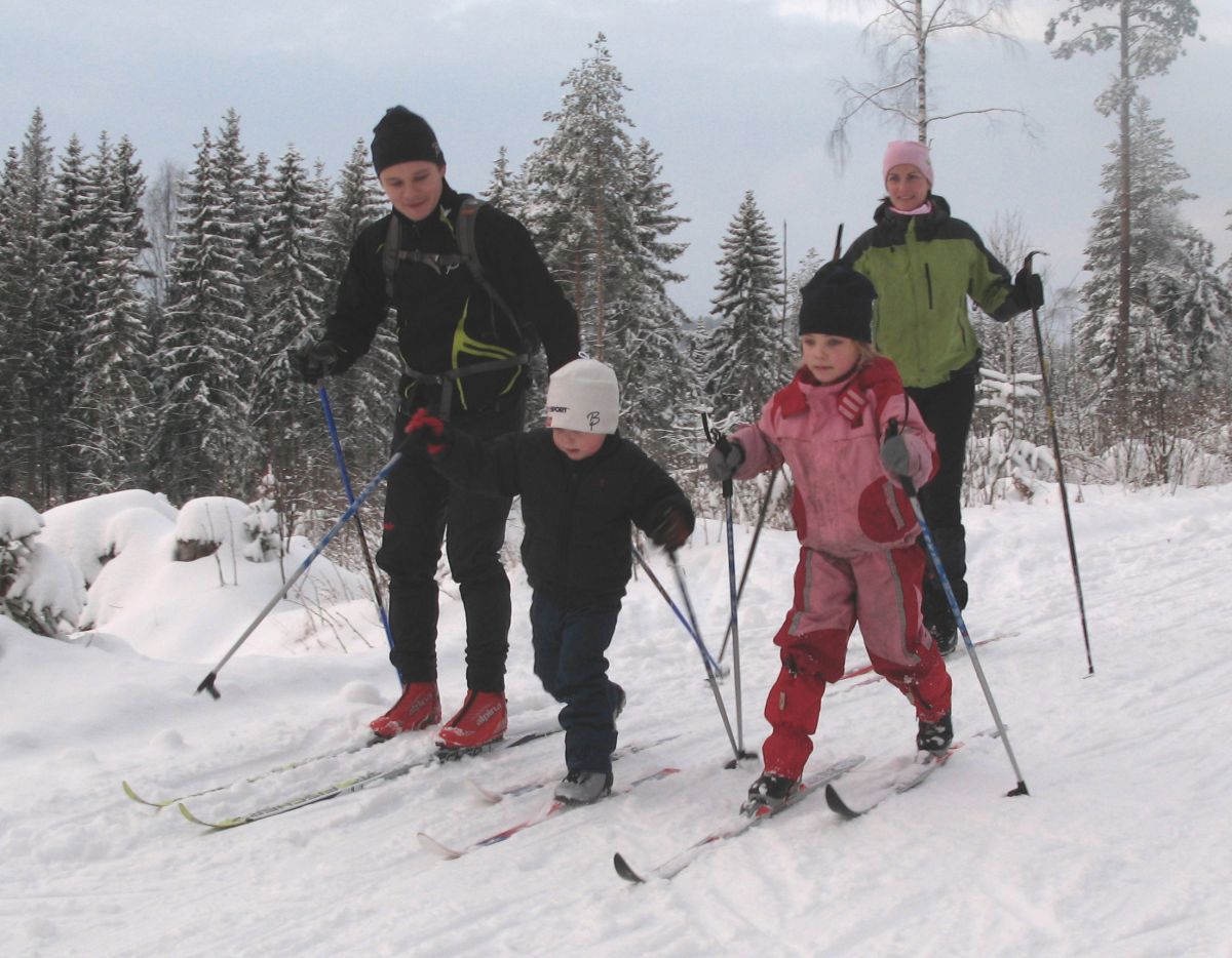 Fine forhold i lysløypa på Fossum