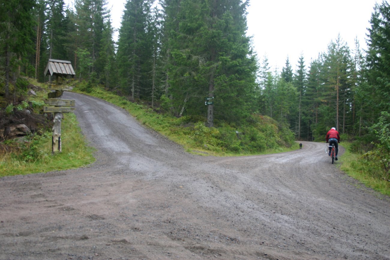 Fire retninger i Råsjøkrysset