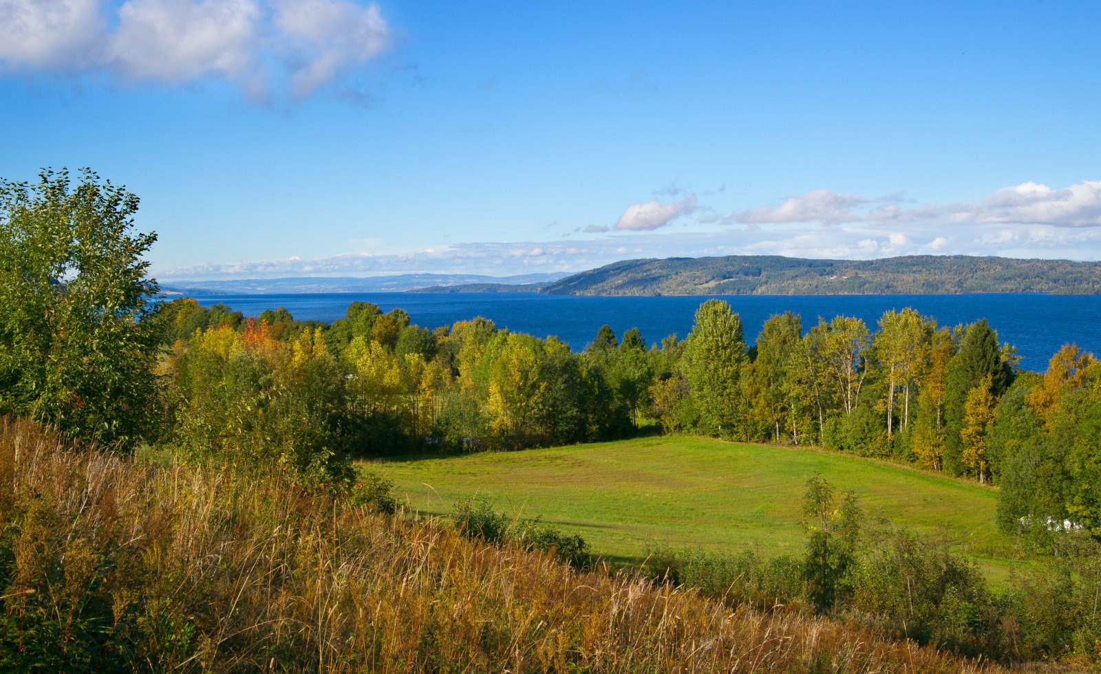 Flott høstdag ved Mjøsa