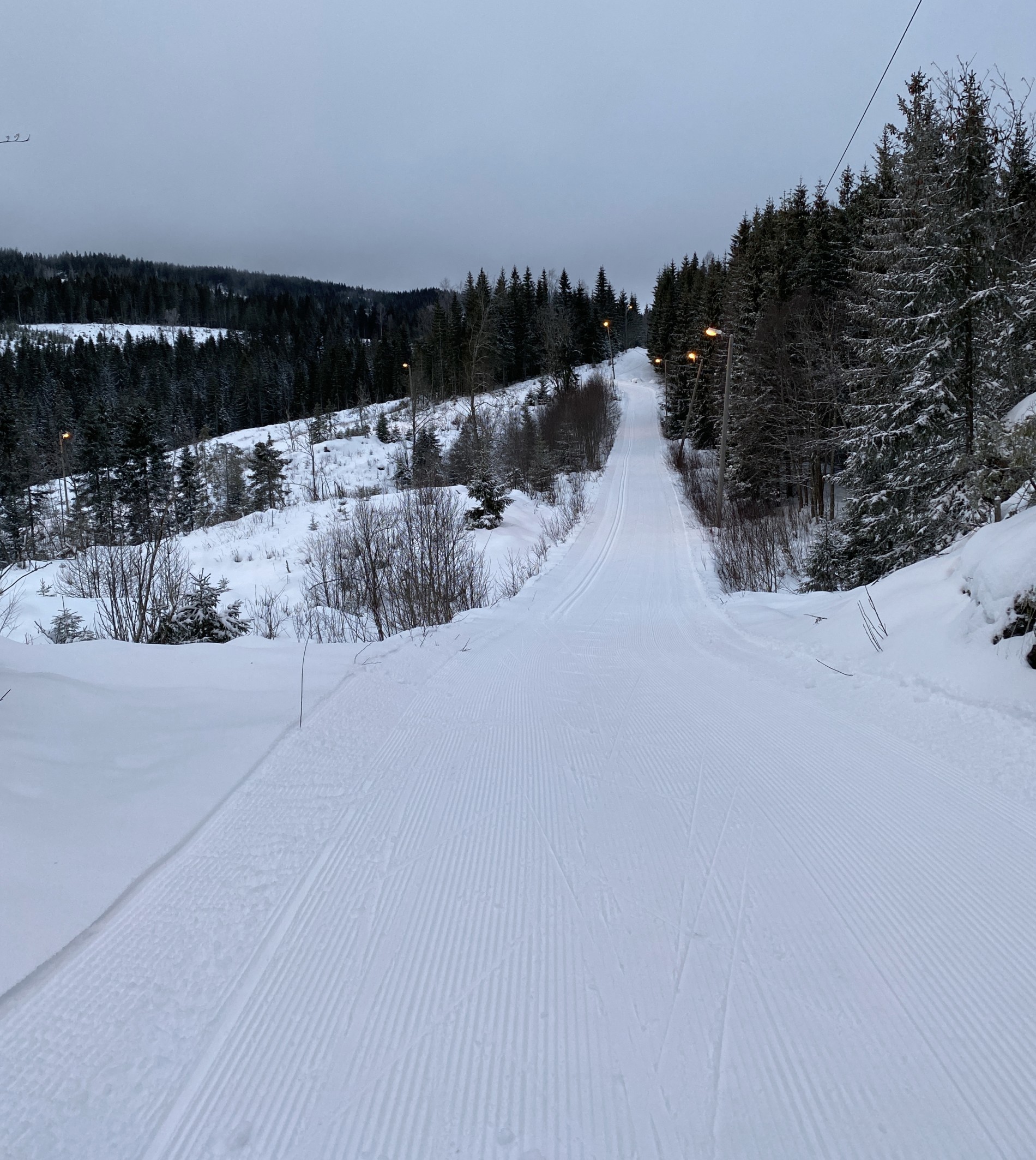 Flott i lysløypa på Kleivstua