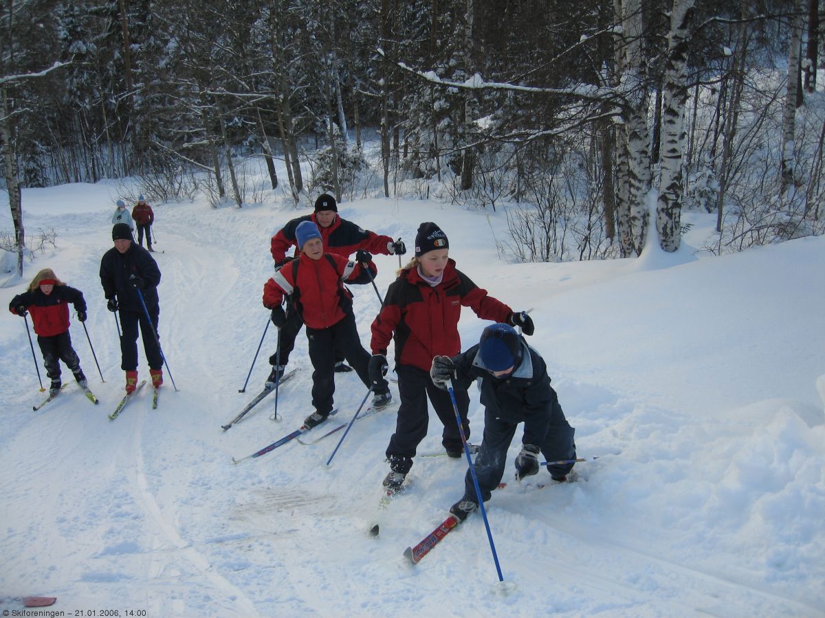 Fra løypestart ved Fossum