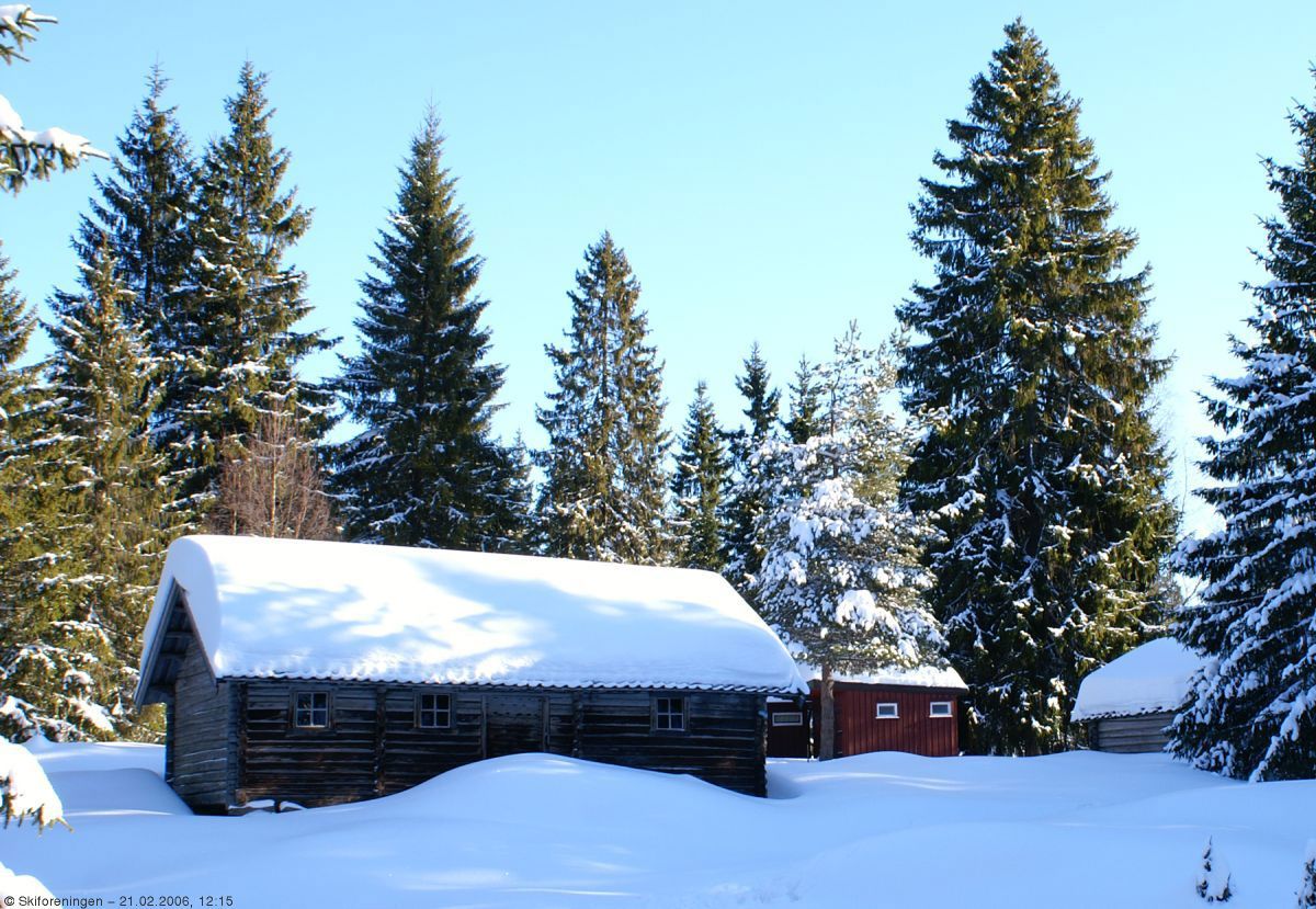 Gamle bygninger på Fjellseter