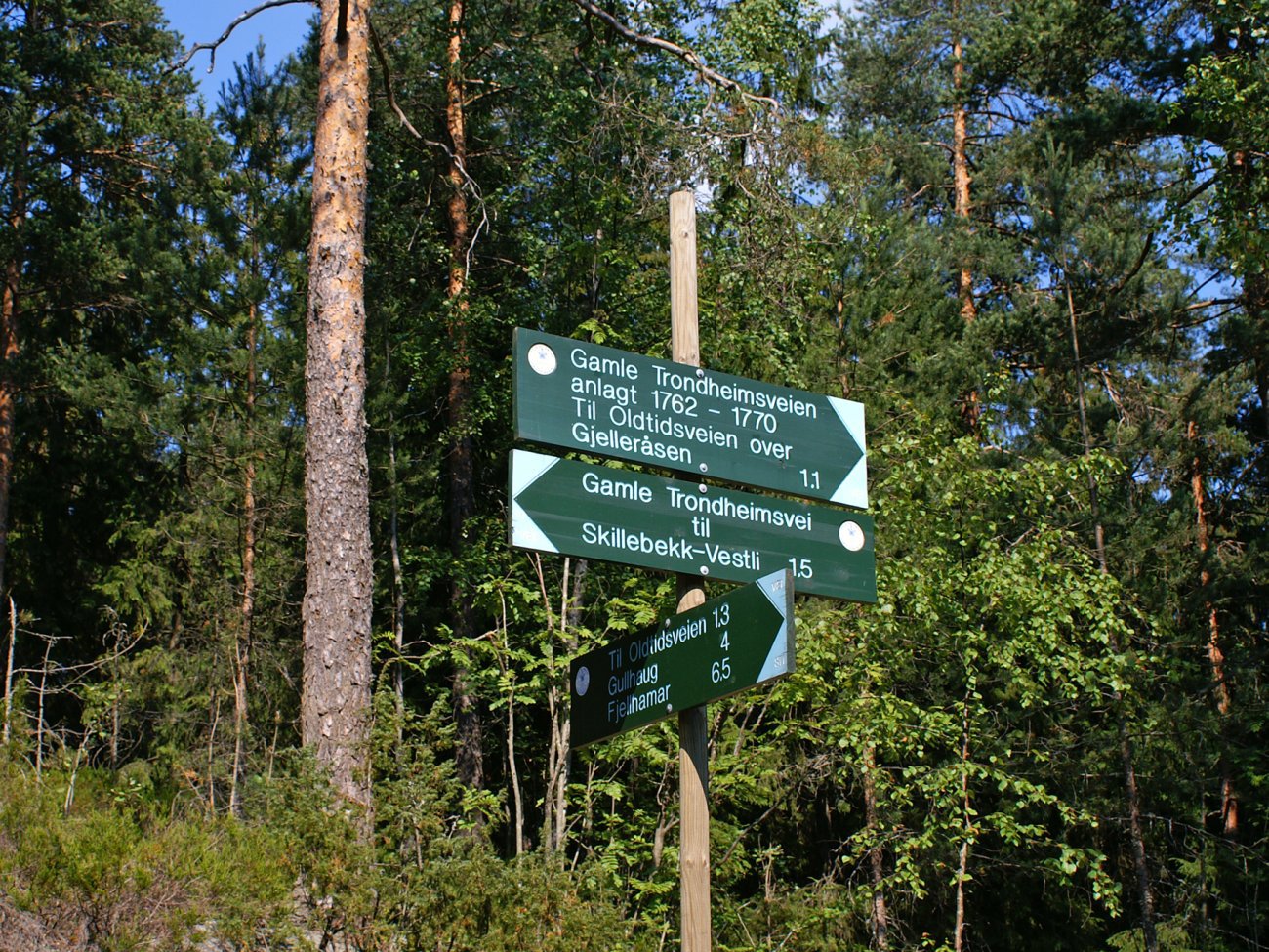 Gamle Trondheimsvei er godt skiltet