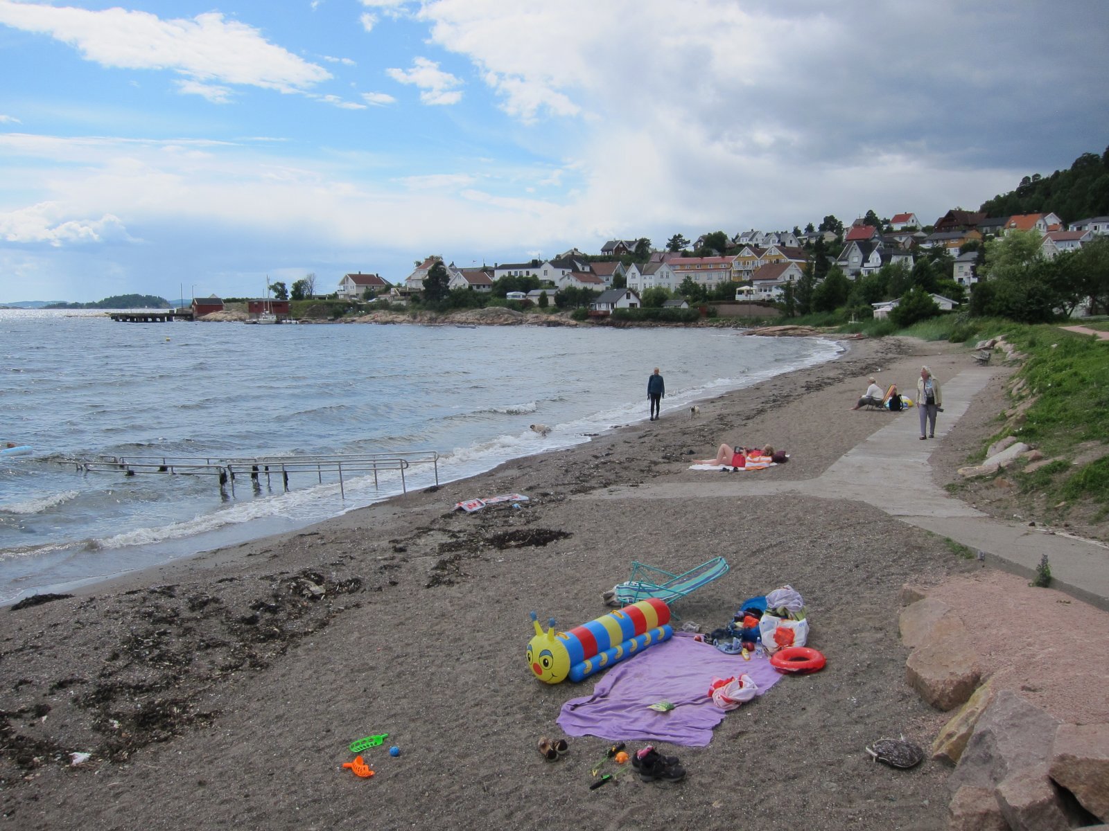 Glissent på stranda