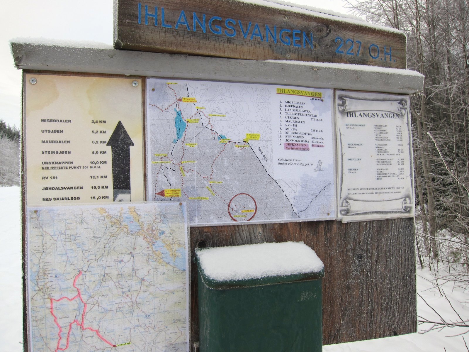 God løypeinfo på Ihlangsvangen