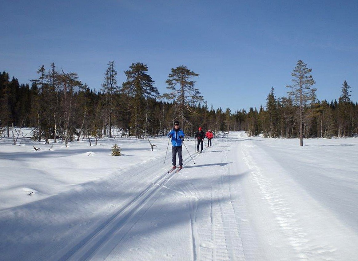 Gode vårskiforhold ved Atjern