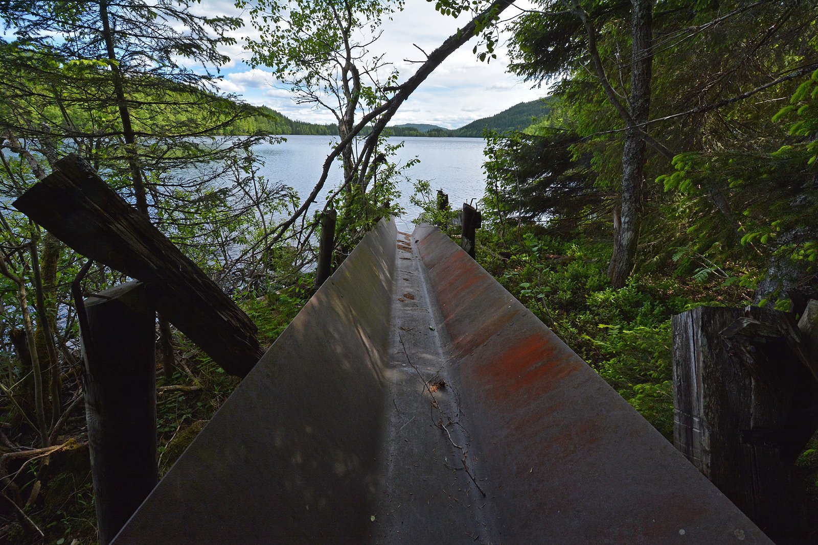 Haukerenna, utløpet i Svarten