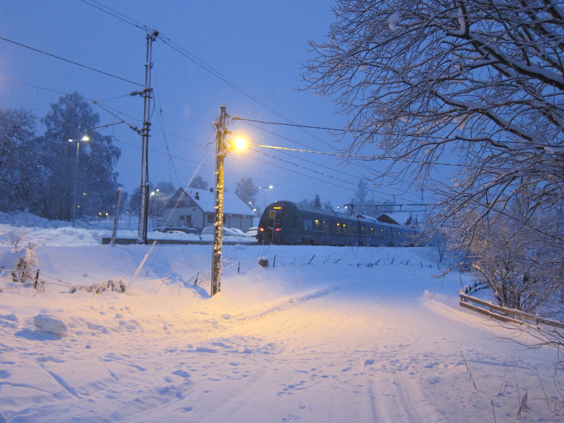 I løypa ved Lunner stasjon