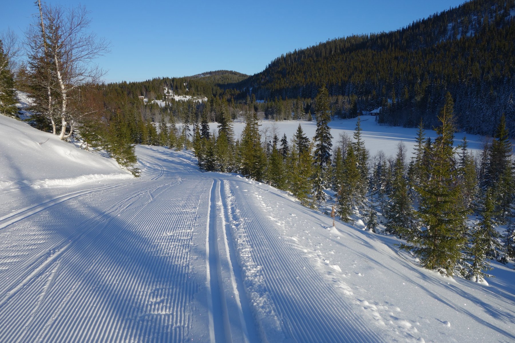 I sporet ved Nordre Huetjern