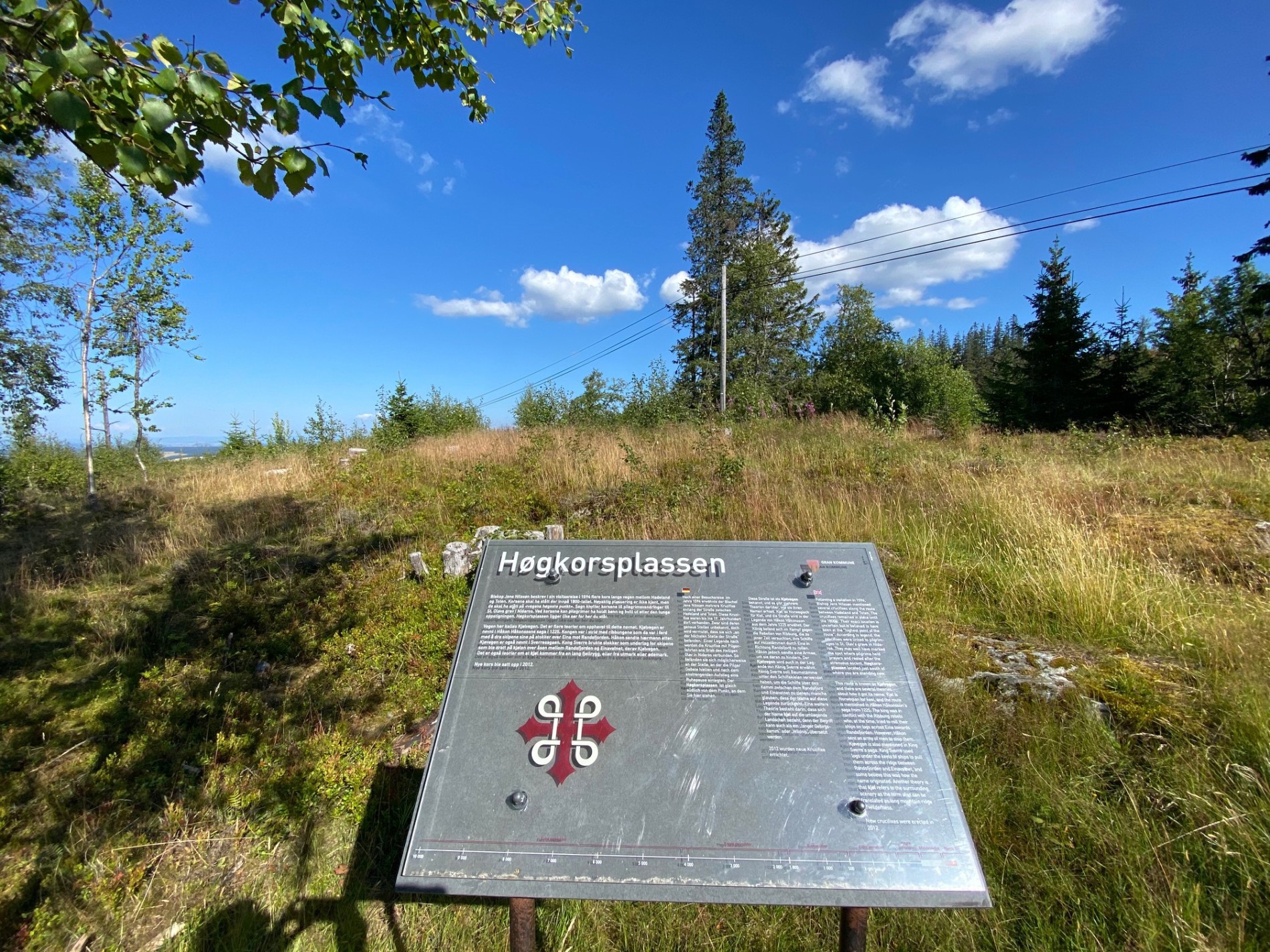 Infotavle på Høgkorsplassen