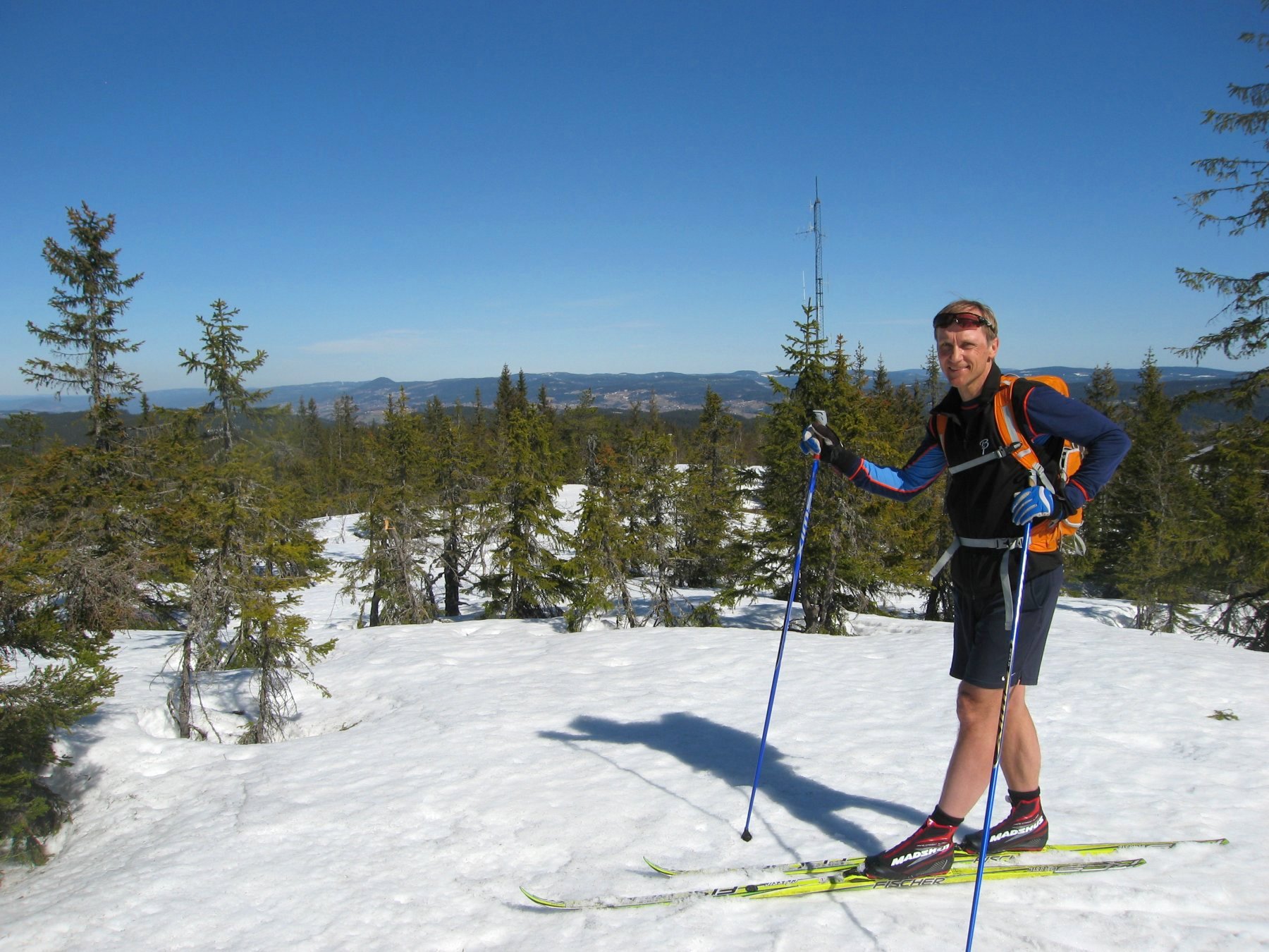 Ingen vår ennå på Nordmarkas tak
