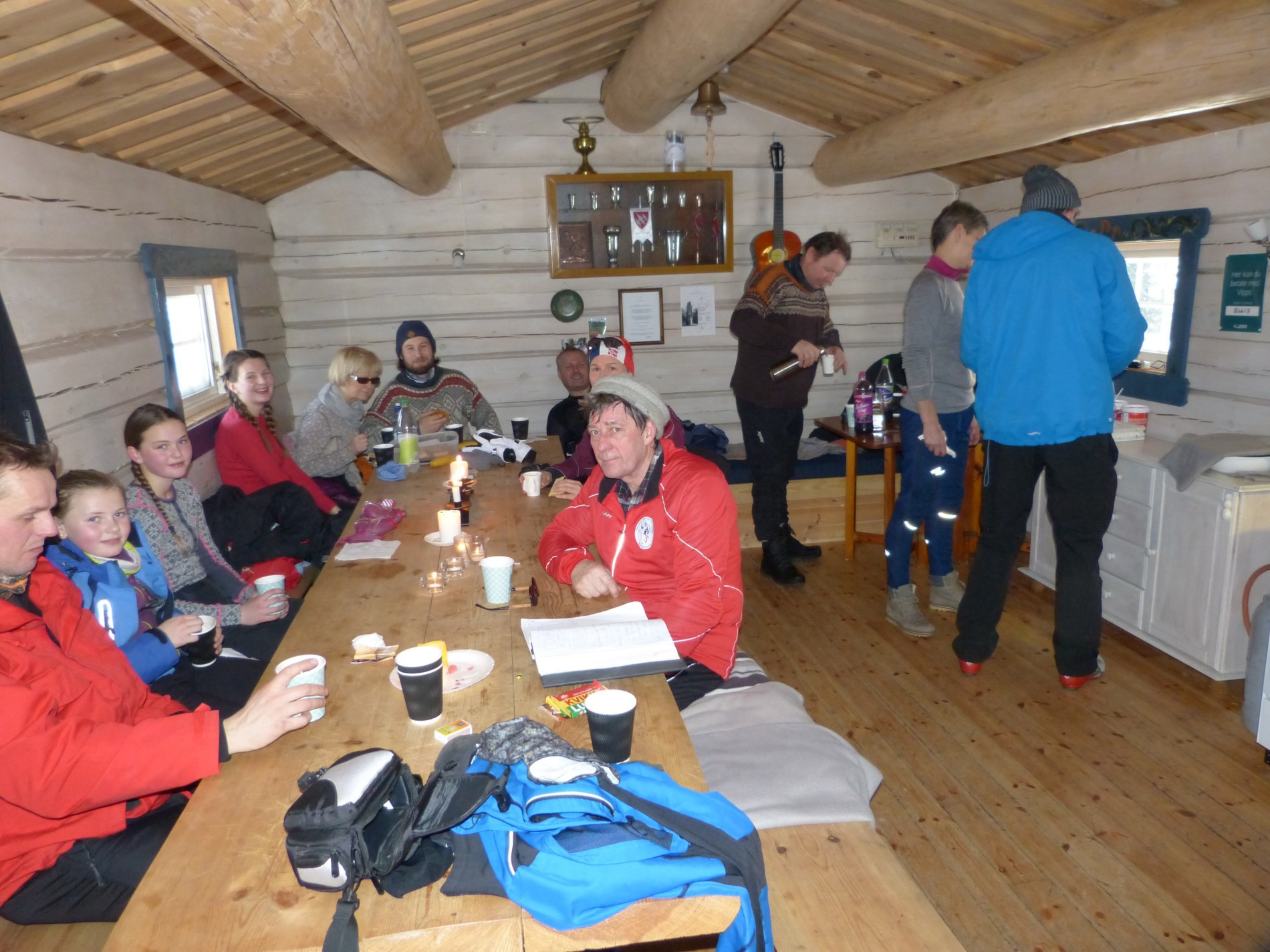 Interiør fra Skimtefjellhytta