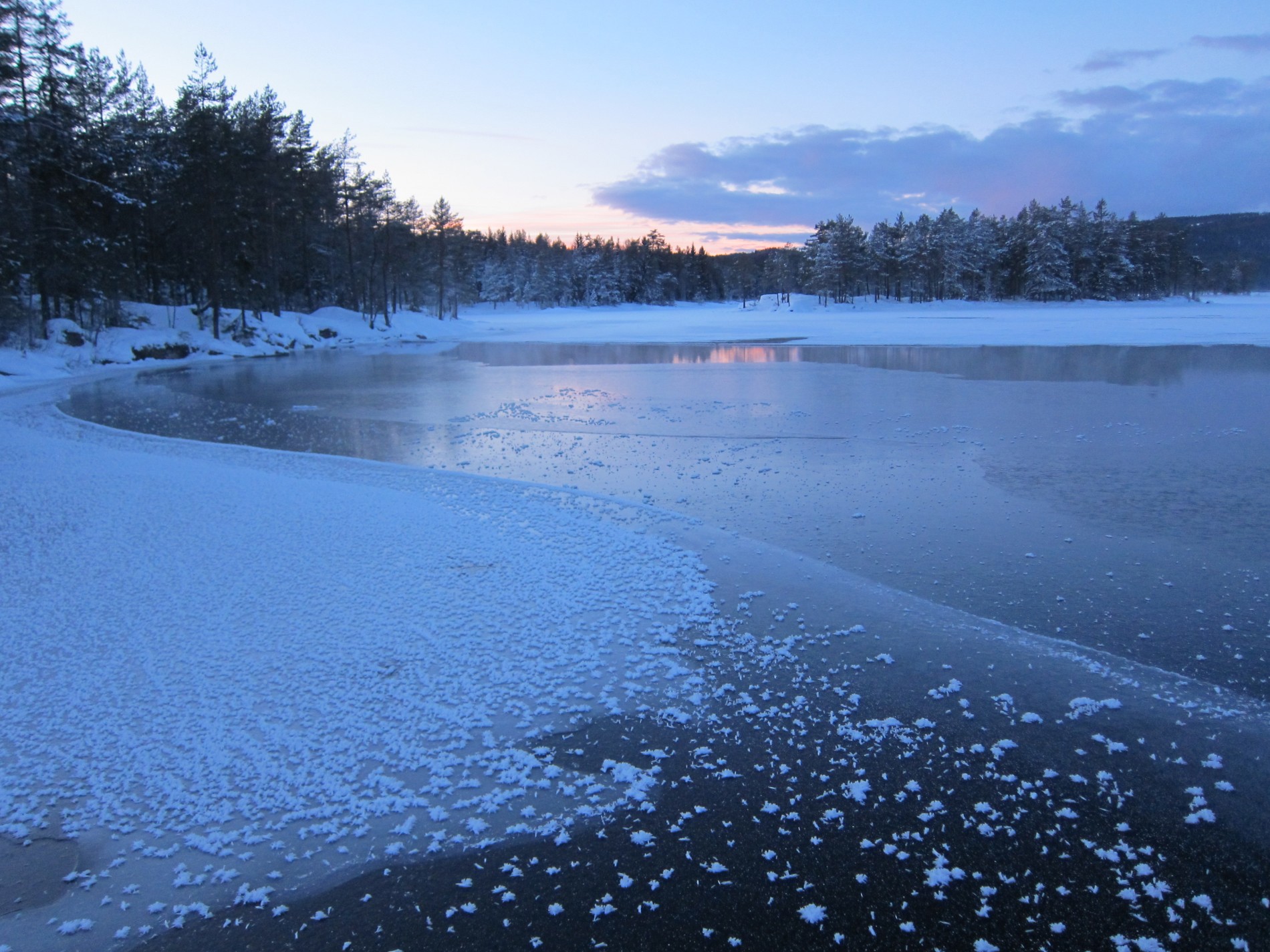 Kald ettermiddag ved Skjærsjødammen