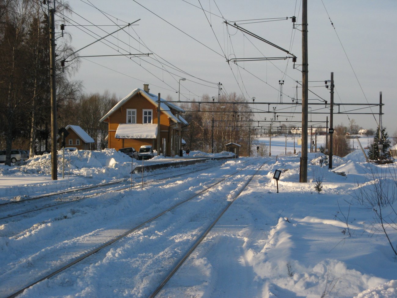 Kråkstad stasjon på Østfoldbanen