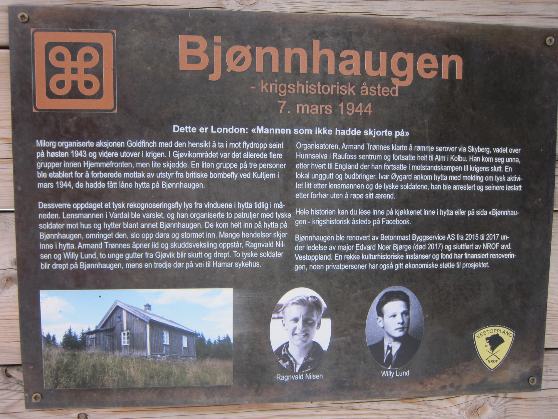 Krigshistorie ved Bjønnhaugen