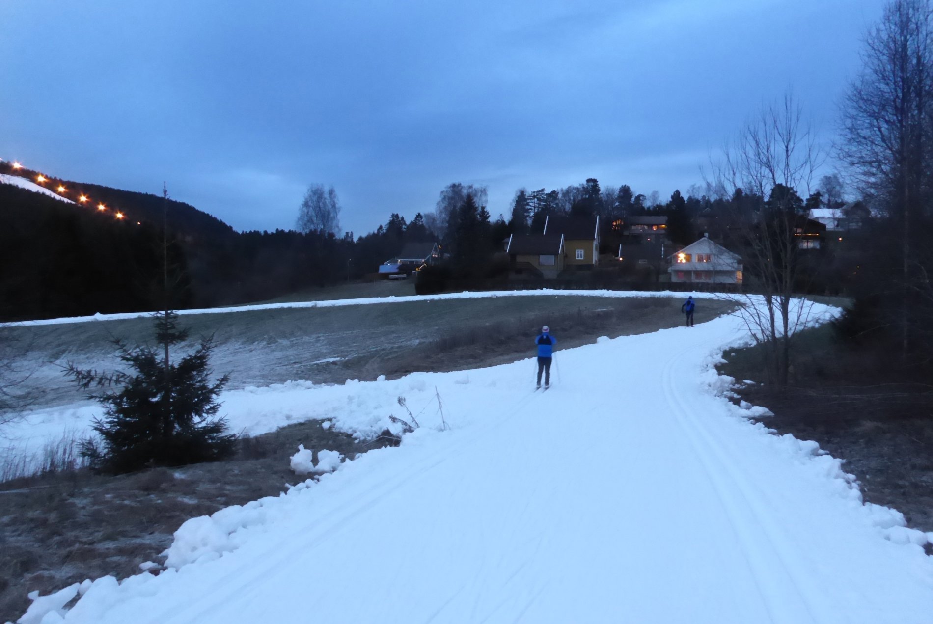 Kunstig godt skiføre i Asker