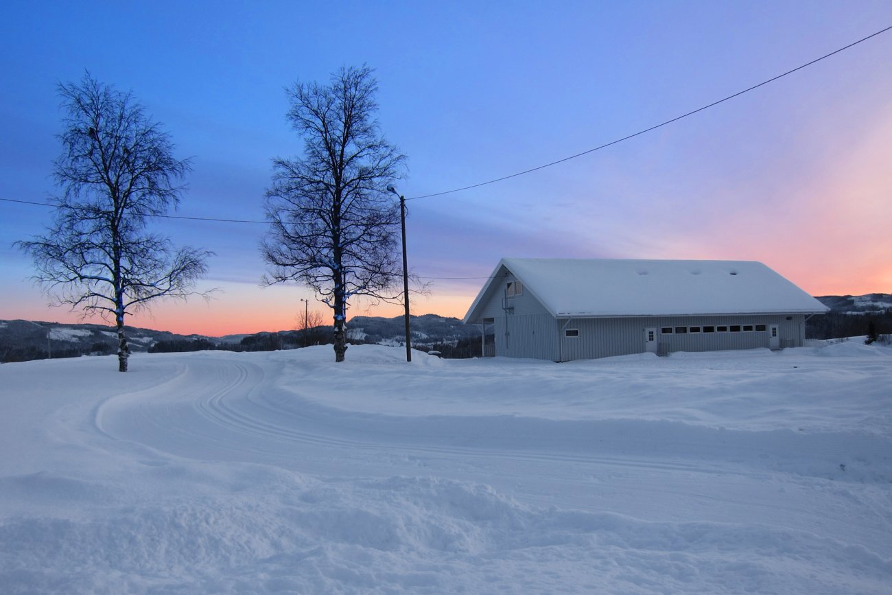Kvelden har kommet til Nordre Oppdalen