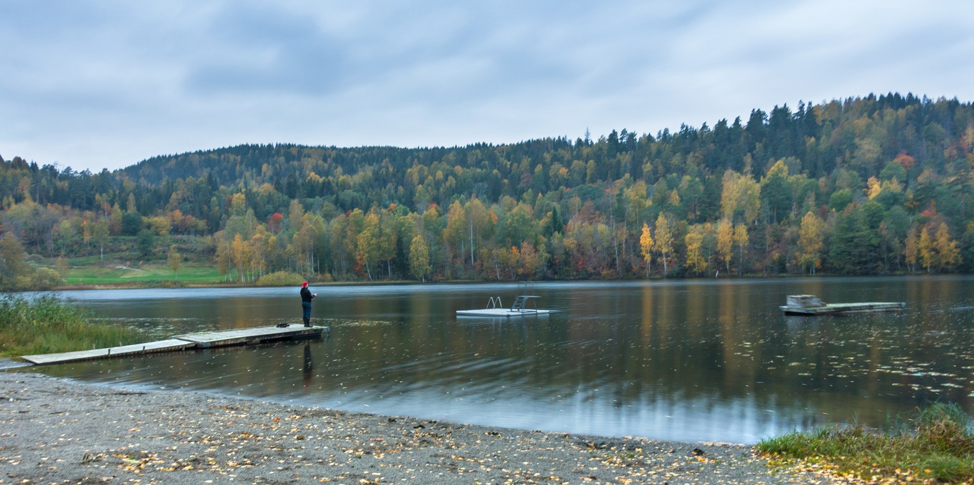 Kveldsfiske i Finnsrudvannet