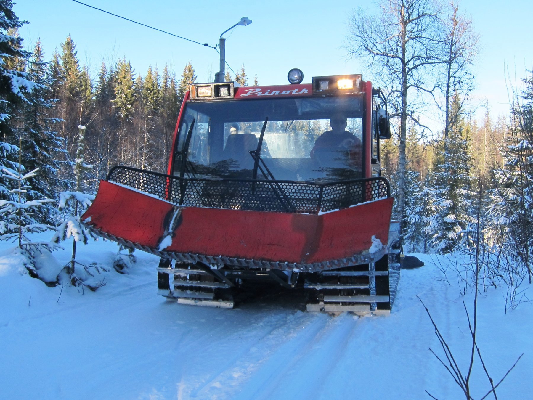 Lager lysløypespor i Prestmarka