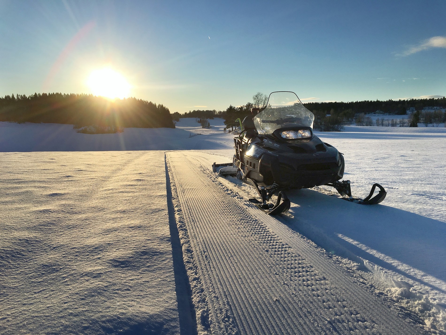 Lav vintersol over Kalføss