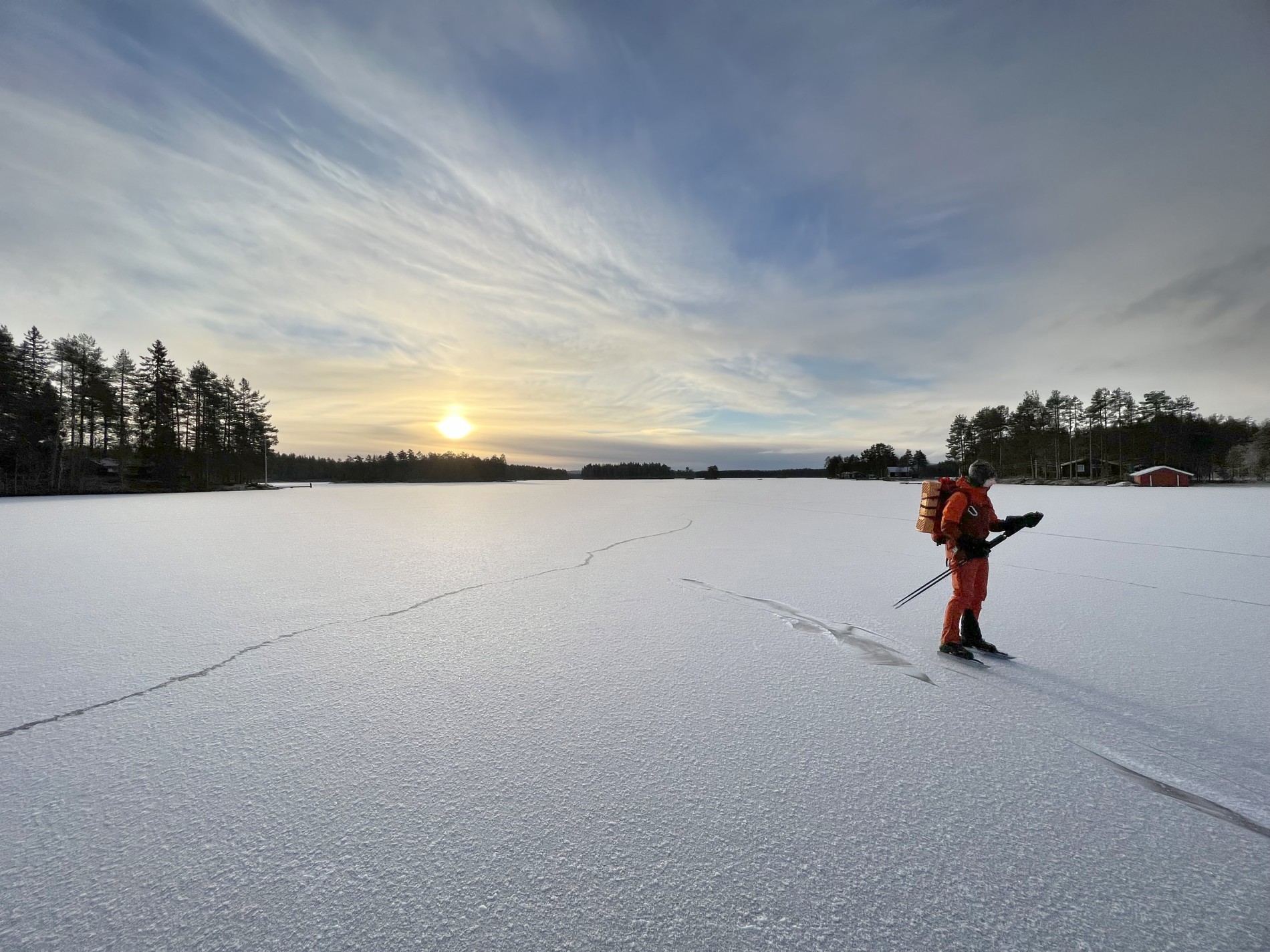 Lav vintersol på Saltbufjorden