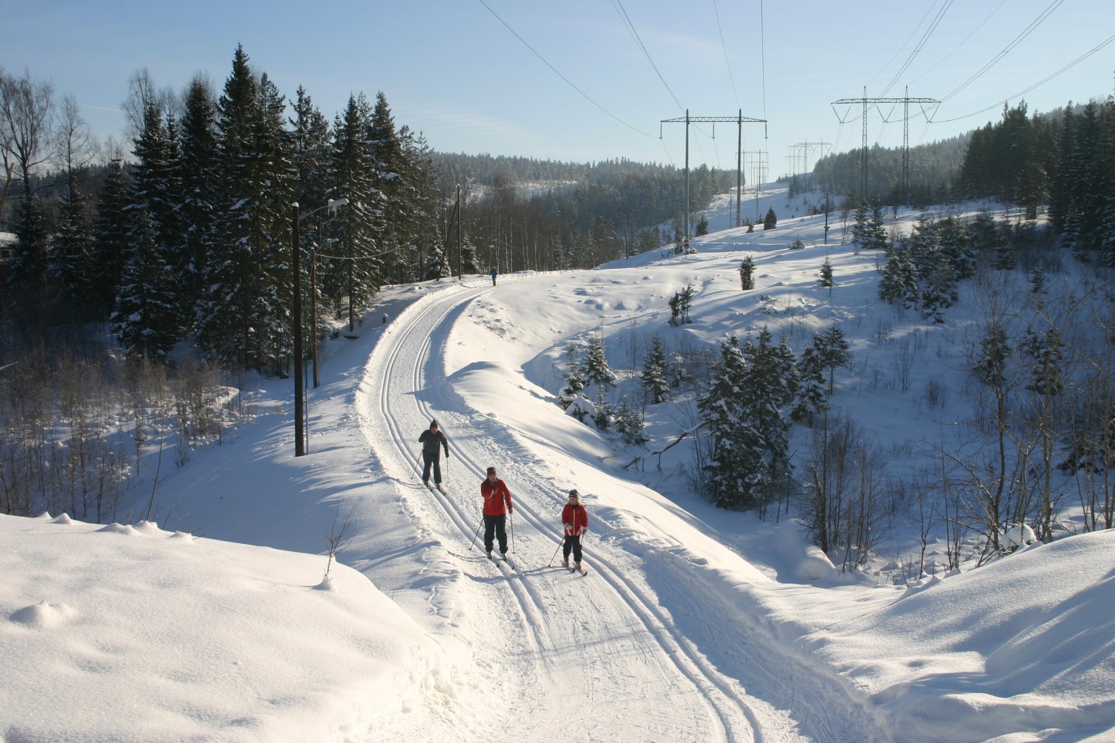 Linjer i luft - linjer i snø