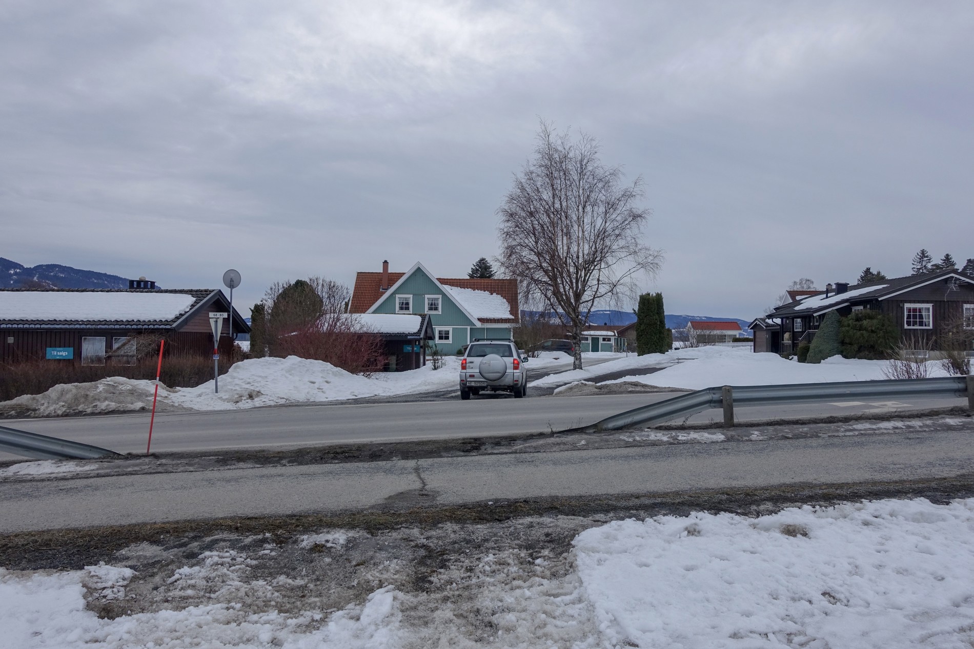 Løypa går inn på vei