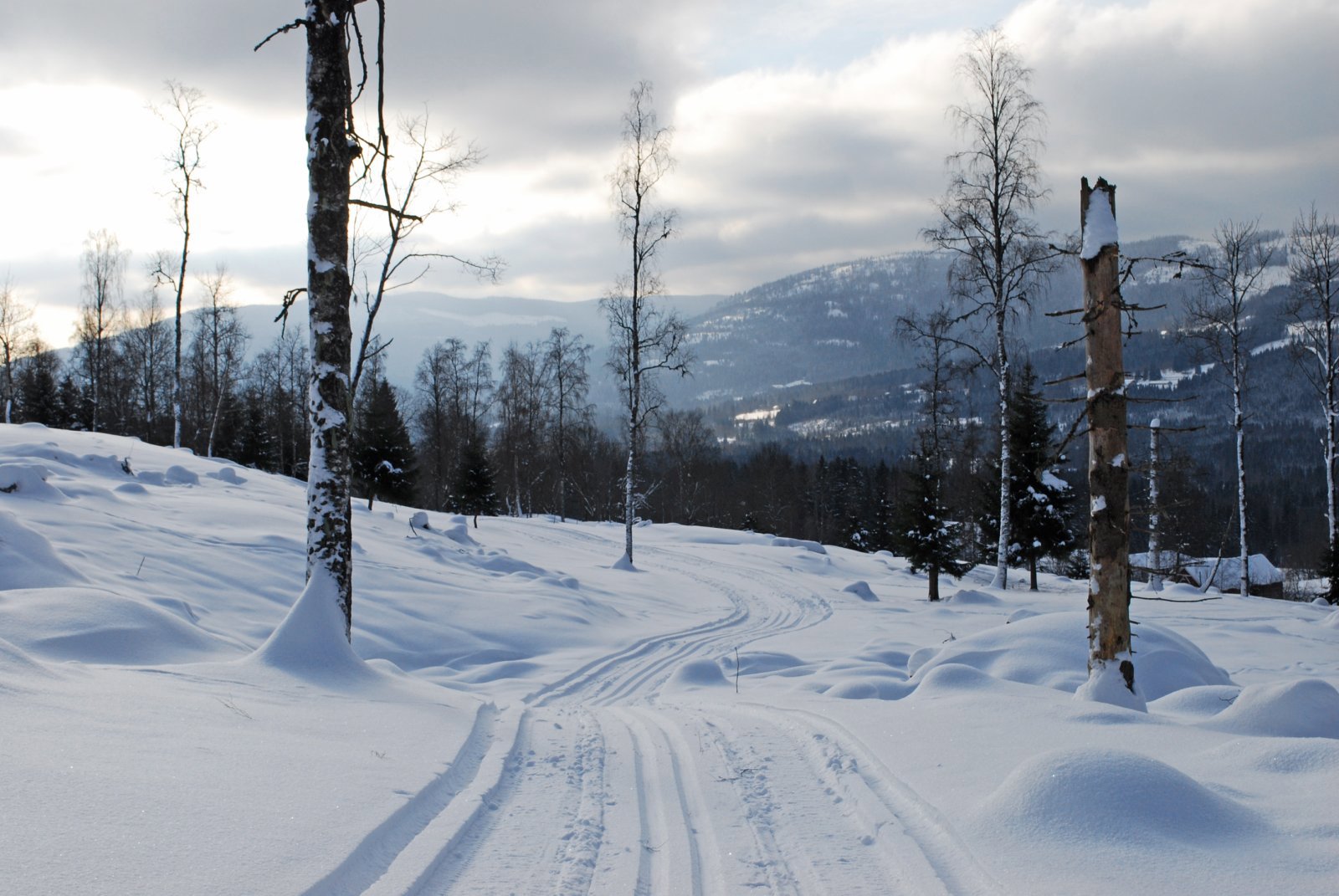 Løypa mot Røtjennet fra Hurdal skisenter