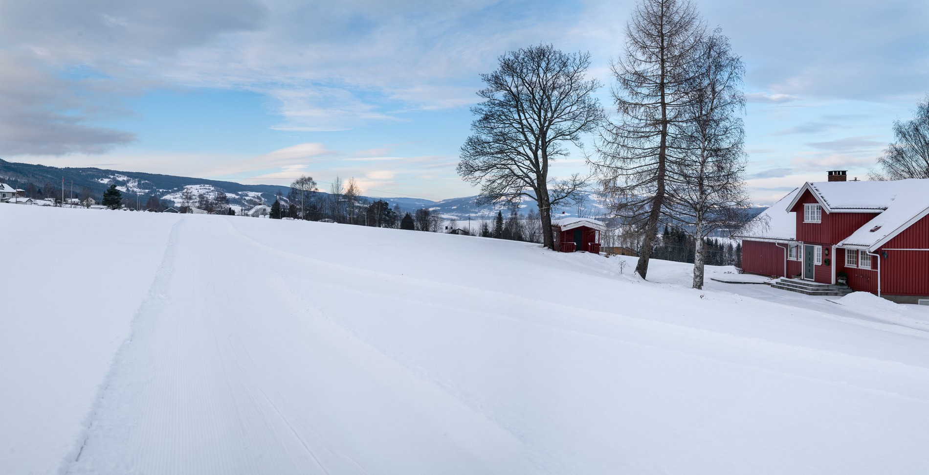 Løypa snur ved Heggelund
